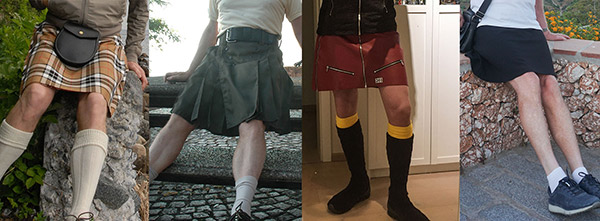 A mix of kilts and skirts
