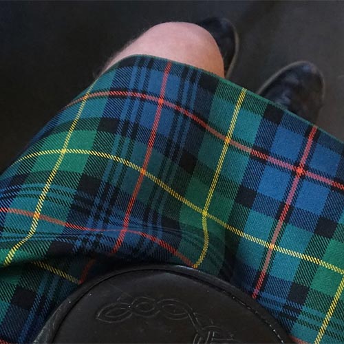 Kilt on a bus