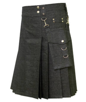 Denim kilt by Championkilts.com