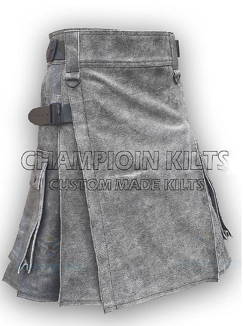 Denim kilt by Kilt & More