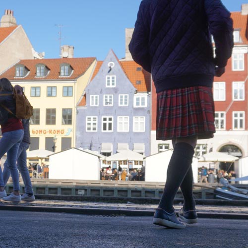 Kilt, Stewart Royal tartan, Copenhagen.