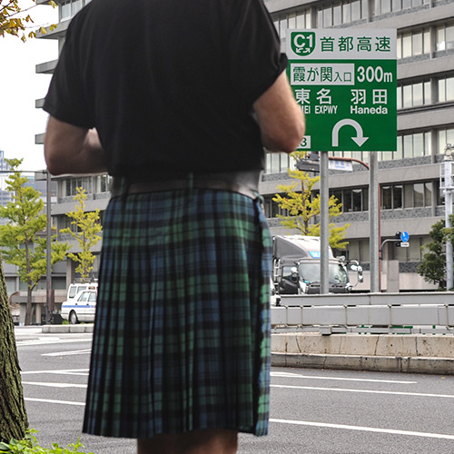 Kilt, Campbell Ancient tartan, Tokyo.